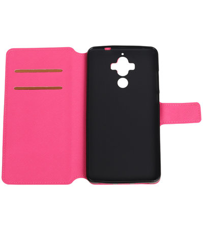 Roze Huawei Mate 9 TPU wallet case booktype hoesje HM Book