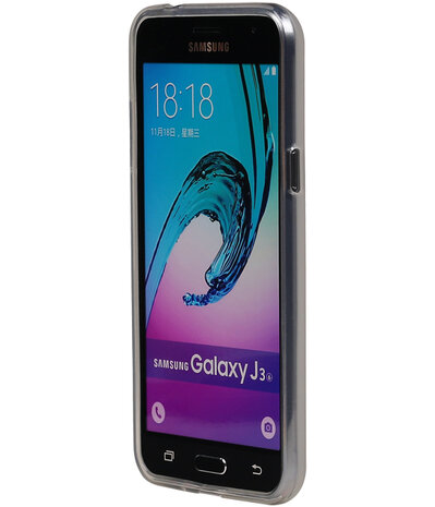 Samsung Galaxy J3 2017 TPU back case hoesje transparant Wit