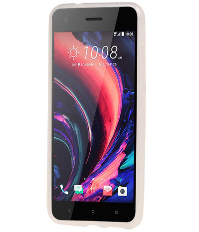 HTC Desire 10 Pro TPU back case hoesje transparant Wit