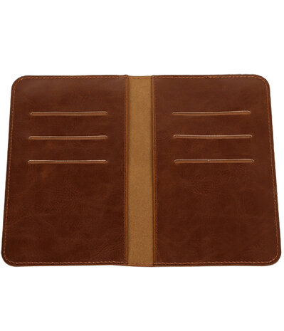 Universele Bruin Pull-up Medium Pu portemonnee wallet hoesje