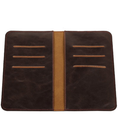 Universele Mocca Pull-up Medium Pu portemonnee wallet hoesje