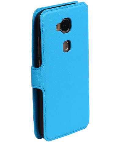 Blauw Huawei G8 TPU wallet case booktype hoesje HM Book