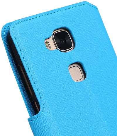 Blauw Huawei G8 TPU wallet case booktype hoesje HM Book