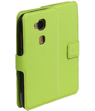 Groen Huawei G8 TPU wallet case booktype hoesje HM Book