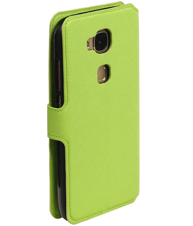 Groen Huawei G8 TPU wallet case booktype hoesje HM Book