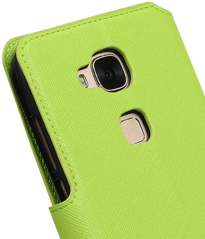 Groen Huawei G8 TPU wallet case booktype hoesje HM Book