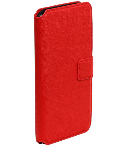 Rood Huawei G8 TPU wallet case booktype hoesje HM Book