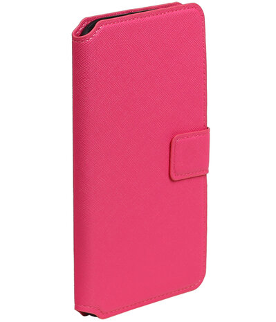 Roze Huawei G8 TPU wallet case booktype hoesje HM Book