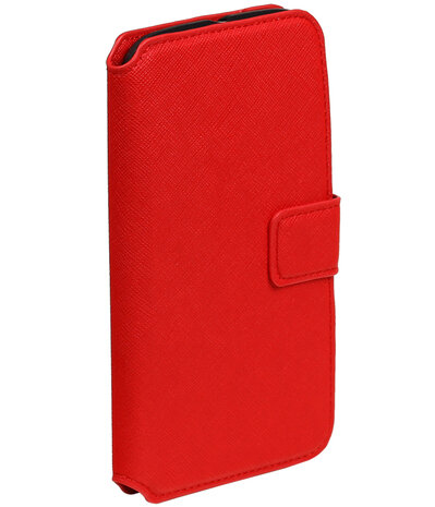 Rood Motorola Moto E3 TPU wallet case booktype hoesje HM Book