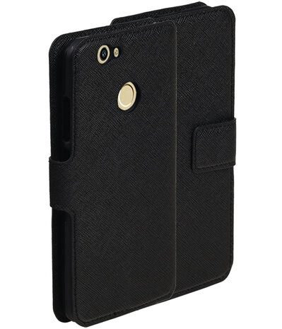 Zwart Huawei Nova TPU wallet case booktype hoesje HM Book