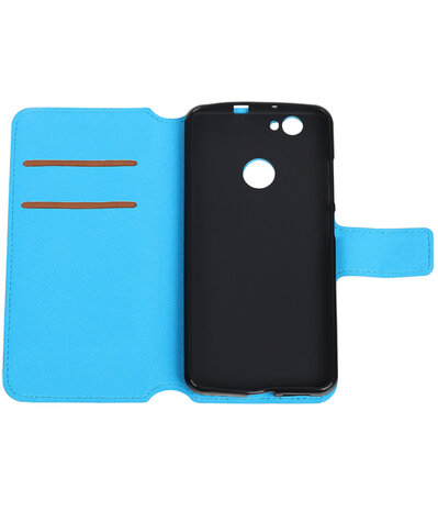 Blauw Huawei Nova TPU wallet case booktype hoesje HM Book