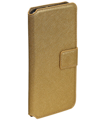 Goud Huawei Nova TPU wallet case booktype hoesje HM Book