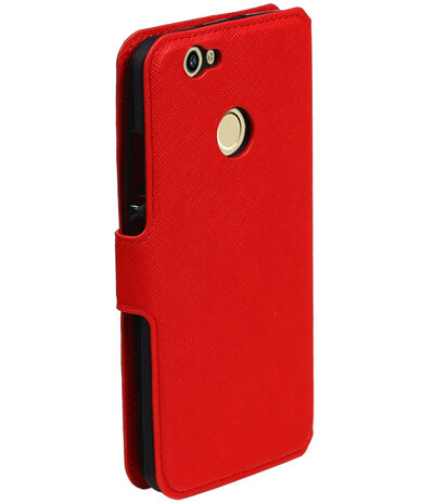 Rood Huawei Nova TPU wallet case booktype hoesje HM Book