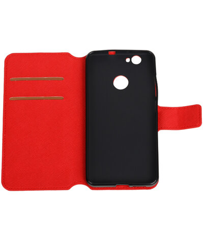 Rood Huawei Nova TPU wallet case booktype hoesje HM Book