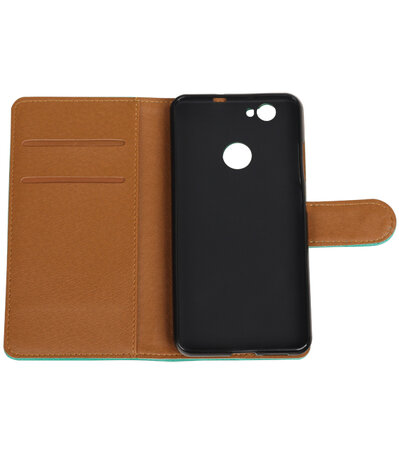 Groen Pull-Up PU booktype wallet cover hoesje voor Huawei Nova