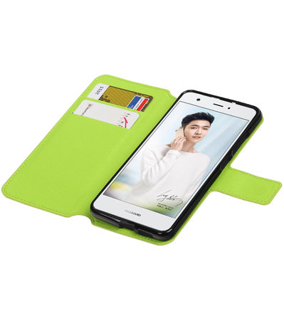 Groen Huawei Nova Plus TPU wallet case booktype hoesje HM Book