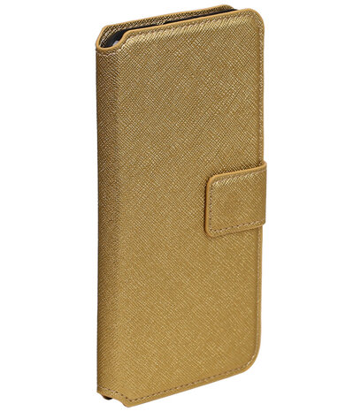 Goud Huawei Nova Plus TPU wallet case booktype hoesje HM Book