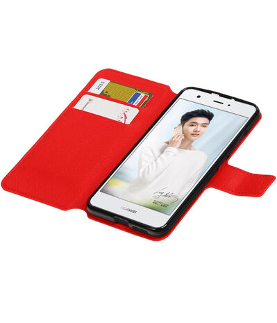 Rood Huawei Nova Plus TPU wallet case booktype hoesje HM Book