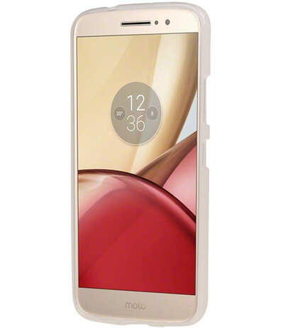  Motorola Moto M TPU back case hoesje transparant Wit