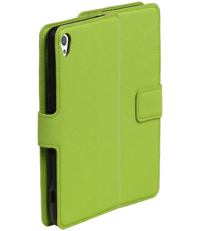 Groen Sony Xperia XA TPU wallet case booktype hoesje HM Book