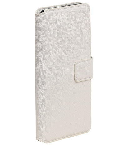 Wit Sony Xperia XA TPU wallet case booktype hoesje HM Book
