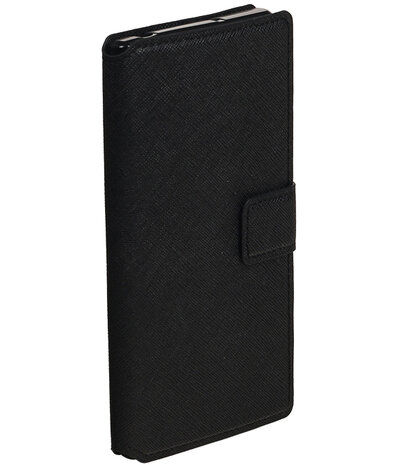 Zwart Sony Xperia XZ TPU wallet case booktype hoesje HM Book