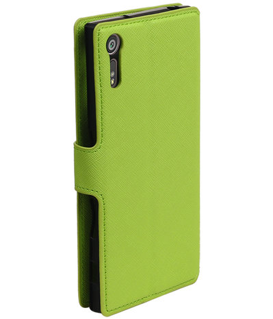 Groen Sony Xperia XZ TPU wallet case booktype hoesje HM Book