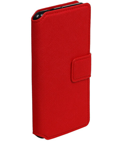 Rood Sony Xperia Z3 Compact TPU wallet case booktype hoesje HM Book