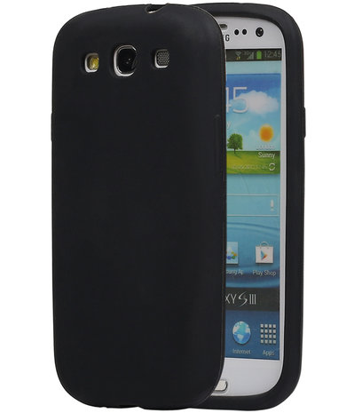 Samsung Galaxy S3 i9300 TPU back case hoesje Zwart