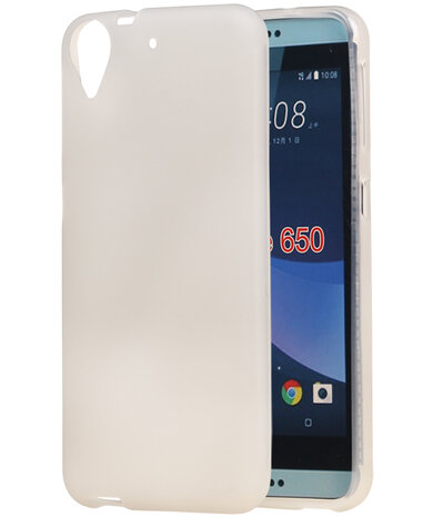 HTC Desire 650 TPU back case hoesje transparant Wit