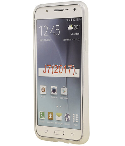 Samsung Galaxy J7 2017​ / Pro TPU back case hoesje transparant Wit