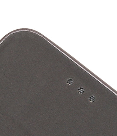 Grijs Premium Folio leder look booktype smartphone voor Hoesje voor Huawei P9 Lite