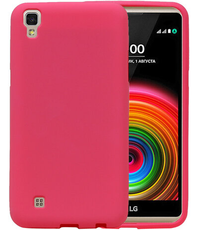 Roze Zand TPU back case cover hoesje voor LG X Power K220