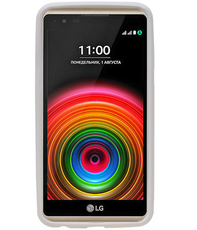 Wit Zand TPU back case cover hoesje voor LG X Style K200