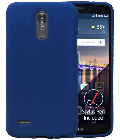 Blauw Zand TPU back case cover hoesje voor LG Stylus 3 / K10 Pro