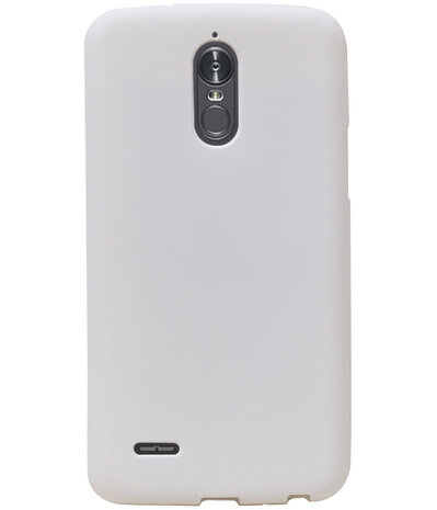 Wit Zand TPU back case cover hoesje voor LG Stylus 3 / K10 Pro