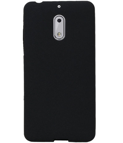 Zwart Zand TPU back case cover hoesje voor Nokia 6