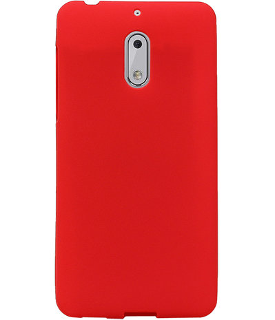 Rood Zand TPU back case cover hoesje voor Nokia 6