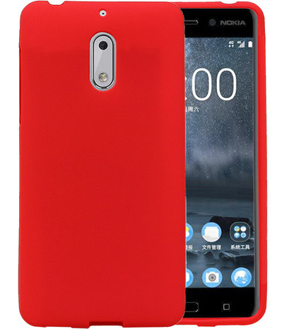 Rood Zand TPU back case cover hoesje voor Nokia 6