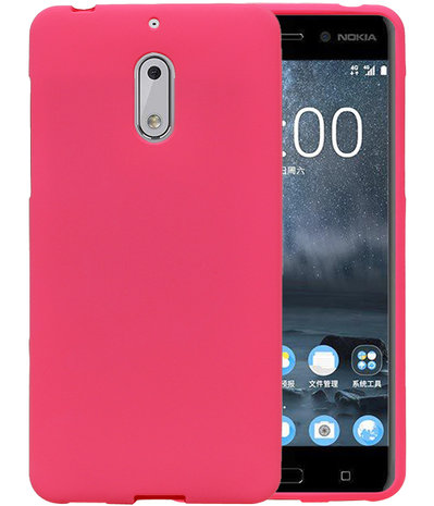 Roze Zand TPU back case cover hoesje voor Nokia 6