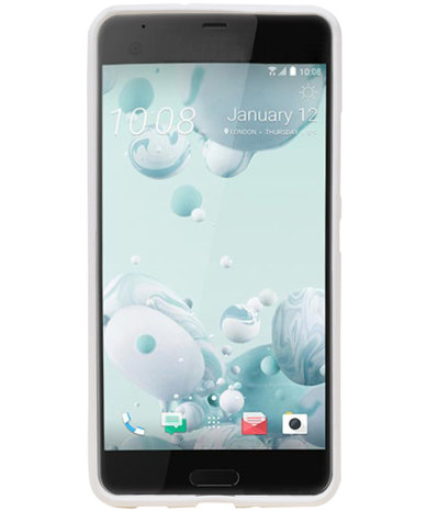 Wit Zand TPU back case cover hoesje voor HTC U Ultra