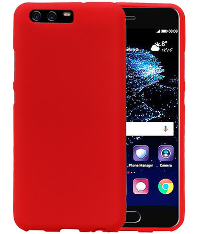 Rood Zand TPU back case cover hoesje voor Huawei P10