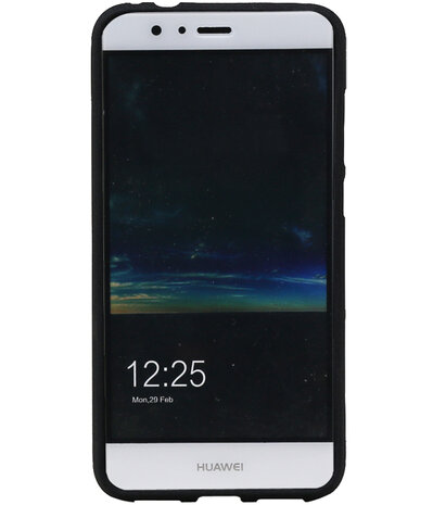 Zwart Zand TPU back case cover hoesje voor Huawei P8 Lite 2017 / P9 Lite 2017