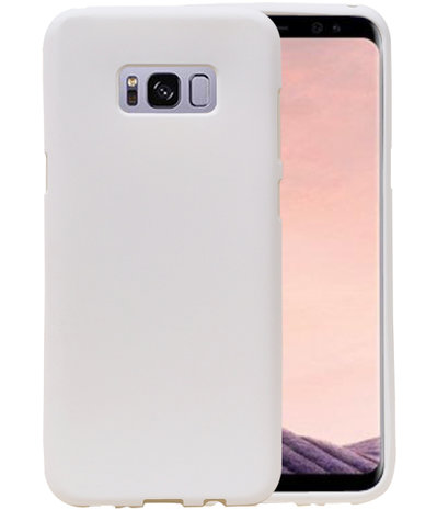 Wit Zand TPU back case cover hoesje voor Samsung Galaxy S8+ Plus