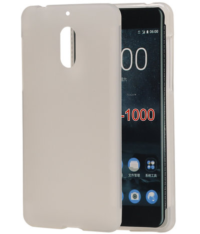 Nokia 6 TPU back case hoesje transparant Wit