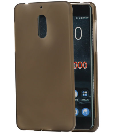 Nokia 6 TPU back case hoesje transparant Grijs