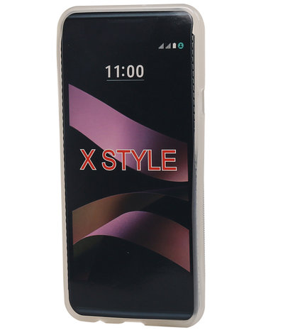 LG X Style K200 TPU back case hoesje transparant Wit