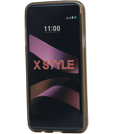 LG X Style K200 TPU back case hoesje transparant Grijs