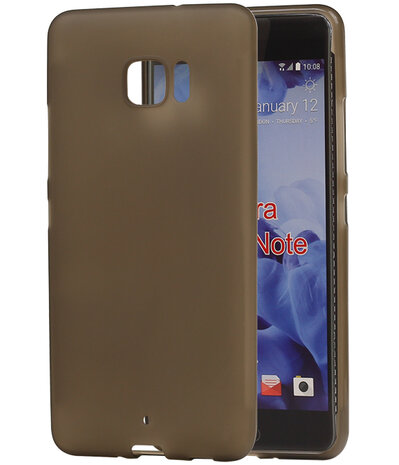 HTC U Ultra TPU back case hoesje transparant Grijs