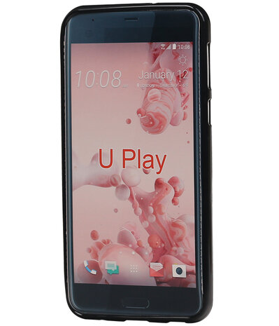 HTC U Play TPU back case hoesje Zwart